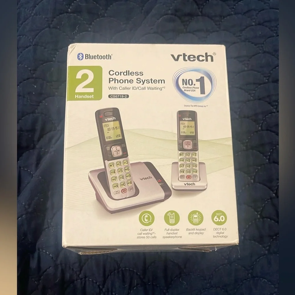VTech CS6719-2 2-Handset Cordless Phone with Caller ID/Call Waiting, NEW.